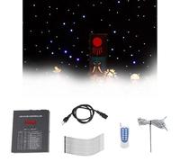 CUTANGELAR Rideau Visuel LED, Pixel Lumineux, Écran Étoilé LED Multi-effets, Stroboscope, Contrôleur DMX, Idéal Pour Les Groupes De DJ Mobiles Et Les Discothèques(White+Blue,3x6m)