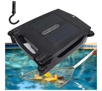 CUTANGELAR Robot Nettoyeur De Surface De Piscine, Nettoyeur De Piscine Robotique sans Fil Solaire. Robot Nettoyeur De Skimmer De Piscine Automatique Rechargeable, Hors-Sol Jusqu'à 100㎡.