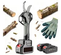 CUTANGELAR Sécateur Électrique Amélioré, Élagueur Électrique Lourd 3 Pouces, Perche Telescopique 4.2 7.1ft Moteur Brushless pour Jardin Arbre Taille Branche(With pole)