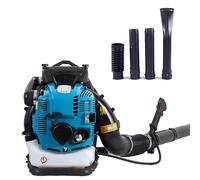 CUTANGELAR Souffleur À Dos Avancé 4 Temps 125cc, Système Essence/Huile Séparé pour Durabilité Accrue, Maintenance Réduite, Nettoyage Rapide Jardins, Allées Et Aires Récréatives.(Blue)