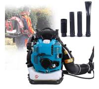 CUTANGELAR Souffleur À Dos Essence 4 Temps 125cc Amélioré, Puissance 6kW pour Nettoyage Jardin Et Neige, Faible Consommation Et Émissions Plus Propres.(Blue)