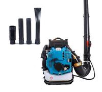 CUTANGELAR Souffleur À Dos Professionnel 4 Temps 125cc, Souffleur Puissant sans Mélange, Couple Élevé Sortie 6kW, pour Nettoyage Efficace Feuilles Et Poussière.(Blue)