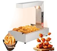 CUTANGELAR Vitrine chauffante pour frites 1000 W - Armoire chauffante de comptoir commerciale avec égouttoir, acier inoxydable 304 de qualité alimentaire (79,5 × 44,5 × 21 cm)