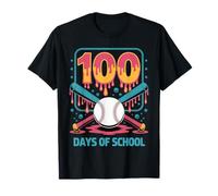 Cute 100 Days of School Baseball Theme Kids Boys Girls T-Shirt