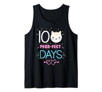 Cute 100 Purr-FECT Days Cat Pun Jeu de Mots pour l'école Débardeur