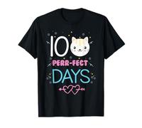 Cute 100 Purr-FECT Days Cat Pun Jeu de Mots pour l'école T-Shirt