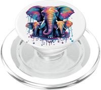 Cute 2 Kids Mama Elephant - Mère de jumeau 2 Enfants Enfants PopSockets PopGrip pour MagSafe