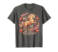 Cute 2026 Just Girl Who Loves Horse Lady Lunar Zodiac Art T-Shirt
