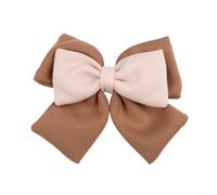 Cute 3D Bow Helmet Decoration pour two-tone ABS Cute 3D Bow Helmet(Brown + Apricot)