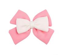 Cute 3D Bow Helmet Decoration pour two-tone ABS Cute 3D Bow Helmet(Pink + White)