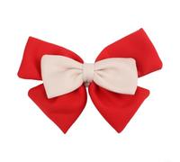 Cute 3D Bow Helmet Decoration pour two-tone ABS Cute 3D Bow Helmet(Red + Apricot)