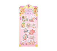 Cute 3D Stickers, 220x93mm PVC Decorative Scrapbooking Labels for Smartphone, Birthday Party, Classroom Reward, School Projects, Business Crafts