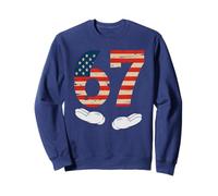 Cute 67 America 4th of Juillet Humour 6 7 Bruh Gen Alpha Z Meme Sweatshirt