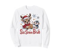 Cute 67 Bruh Santa Reindeer Meme Six Seven Brain Rot 6 7 Sweatshirt