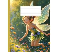 Cute Aesthetic Notebook for School and College Students: Flower fairy, 60 pages