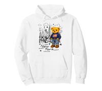 Cute American Teddy Bear Sketch Drawing, New York Teddy Bear Sweat à Capuche