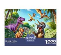 Cute and Fun Dinosaur Secret Land Puzzle 1000 Pièces Adultes Animal Puzzles 1000 Pièces Jeux D'adresse Cadeau 38x26cm/1000pcs