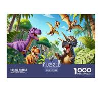 Cute and Fun Dinosaur Secret Land Puzzle 1000 Pièces Adultes Enfants Animal Puzzles 1000 Pièce Jeux D'adresse Décor À La Maison 52x38cm/1000pcs
