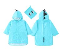 Cute Angel-Dinosaur Pour Enfant Polyester Imperméable Léger Extérieur Dessin Animé Manteau De Pluie - Bleu(Taille : L) Bleu