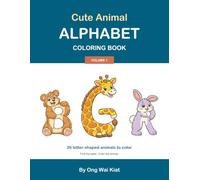Cute Animal Alphabet Coloring Book: Volume 1