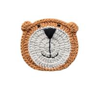 Cute Animal Coasters, Knitted Beverage Mats Set, Absorbent with Yarn Material, Heat Resistant Table Protection Multi Coating Use Design, Desk Decor with Cartoon Style, Dining Accessory for Cafe