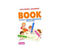 Cute Animal Coloring Book - 50 Pages | Digital Printable PDF for All Ages