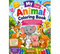 Cute Animal Coloring Book: Easy and Fun Coloring Pages for Kids and Adults: Bold and Simple Animal Illustrations Featuring Adorable Forest, Farm, ... Creativity, Stress Relief, and Family Fun