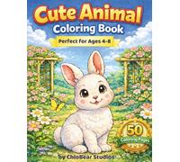 Cute Animal Coloring Book for Kids Ages 4-8: 50 Adorable Farm, Forest & Magical Animal Coloring Pages
