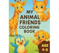 Cute Animal Coloring Book for Kids: Big variety of cute wild and farm animals to color - Great for early learners, homeschool, and screen-free fun