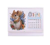 Cute Animal Desk Calendar - 2026 Monthly Planner for Appointment and Academic Use | Rhinestone Art Cover with Writable Thick Pages, Decorative Standing Calendar for Office Home School or Classroom