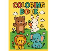 Cute Animal Fun - Easy Coloring for Kids 2-4 years: Easy Big Pictures for Tiny Hands to Color and Enjoy