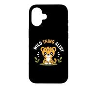 Cute Animal Leopard Quote Funny Wild Thing Alert Coque pour iPhone 16