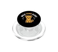Cute Animal Leopard Quote Funny Wild Thing Alert PopSockets PopGrip pour MagSafe
