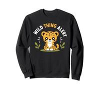 Cute Animal Leopard Quote Funny Wild Thing Alert Sweatshirt