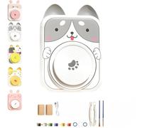 Cute Animal Pottery Wheel Set for Kids, Machine à filer à l'argile électrique avec outils et peintures, kit complet d'art et d'artisanat pour débutants, pour le jeu créatif et les activités familiales