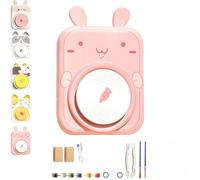 Cute Animal Pottery Wheel Set for Kids, Machine à filer à l'argile électrique avec outils et peintures, kit complet d'art et d'artisanat pour débutants, pour le jeu créatif et les activités familiales