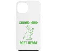 Cute Animal Quote Strong Mind Soft Heart Mental Health Coque pour iPhone 13