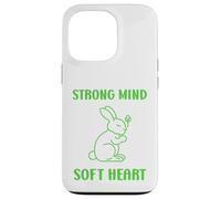Cute Animal Quote Strong Mind Soft Heart Mental Health Coque pour iPhone 13 Pro