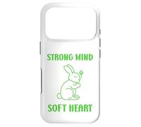 Cute Animal Quote Strong Mind Soft Heart Mental Health Coque pour iPhone 17 Pro