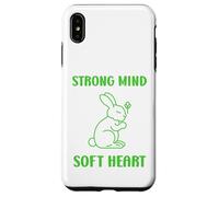 Cute Animal Quote Strong Mind Soft Heart Mental Health Coque pour iPhone XS Max