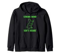 Cute Animal Quote Strong Mind Soft Heart Mental Health Sweat à Capuche