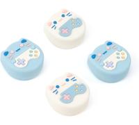 Cute Animal Theme Thumb Caps Compatible with Switch/OLED/Switch Lite,Soft Silicone Controller Cover 4pcs-Game Cat