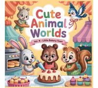 Cute Animal Worlds - Little Bakery Town: Friendship is the Sweetest Recipe! - A Wholesome Baking Adventure Coloring Book for Kids Ages 4-8