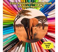 Cute Animals Coloring Book for Kids Ages 4-8: Fun Facts and Easy Designs for Learning and Creativity featuring ... Armadillo for boys and girls aged 4-8 years