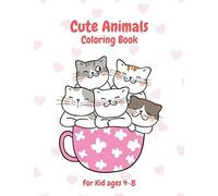Cute Animals Coloring Book: Relaxing Colouring Book For Kids Ages 4-8, Cute Bear, Cat, Rabbit, Elephant, Rat, Christmas Gift For Girl, 8.5"X11", Fun With Animals