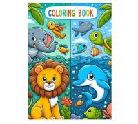 Cute Animals & Sea Creatures Coloring Book for Kids 3-5: "This adorable coloring book is perfect for young children! With 19 cute animal and sea ... their creativity and fine motor skills!"