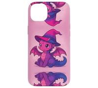 Cute Anime Baby Dragon Witch Kawaii Bisexual Pride Colors Coque pour iPhone 14 Plus