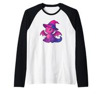 Cute Anime Baby Dragon Witch Kawaii Bisexual Pride Colors Manche Raglan