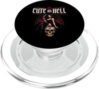 Cute As Hell Demon Grunge Crâne Gothique Alt Rock Esthétique PopSockets PopGrip pour MagSafe