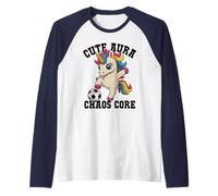 Cute Aura Soccer Unicorn Chaos Core, Juste Une Fille Qui Aime 67 Ans Manche Raglan